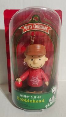 Peanuts Charlie Brown Christmas Holiday Clip-On Bobblehead 2013 New